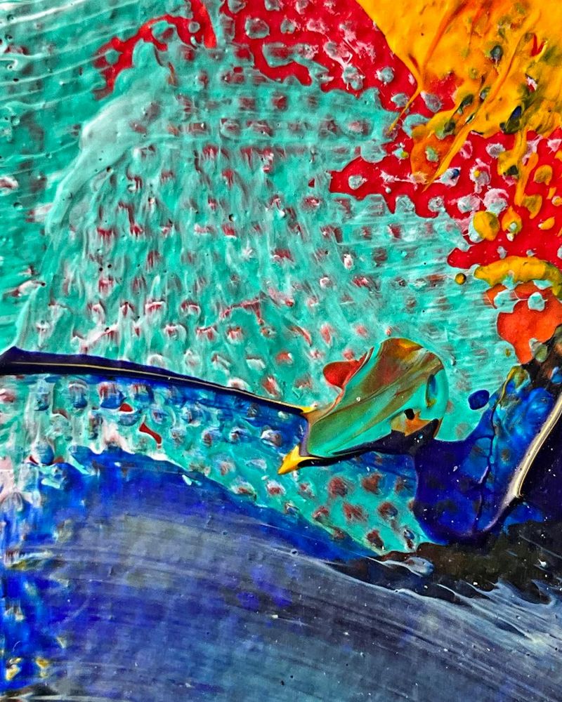 Abstract rhythmic movement flow pattern in dark space