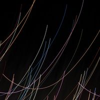 Minimalist energy lines representing forward motion